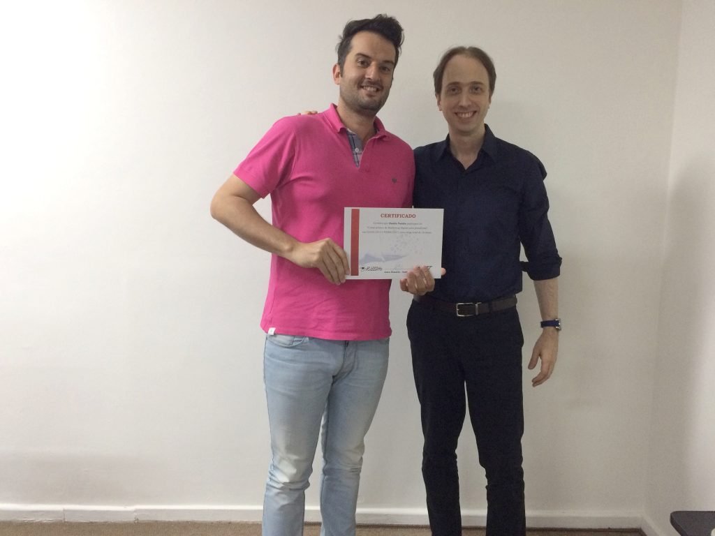 Danilo Tezoto e Almir Rizzatto - Turma 5 do curso de Marketing Digital para jornalistas