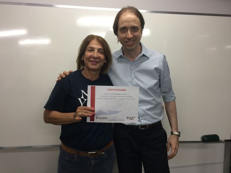 Curso de Marketing Digital para jornalistas em Brasília - Vera Carpes e Almir Rizzatto